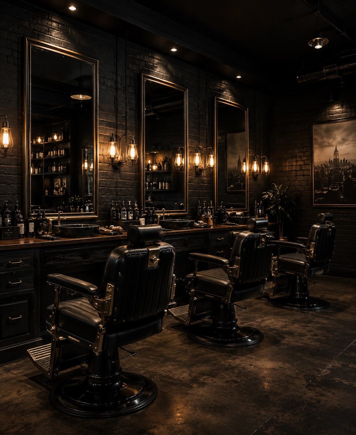 Blok Barbershop interior, Wynwood Miami